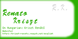 renato kriszt business card